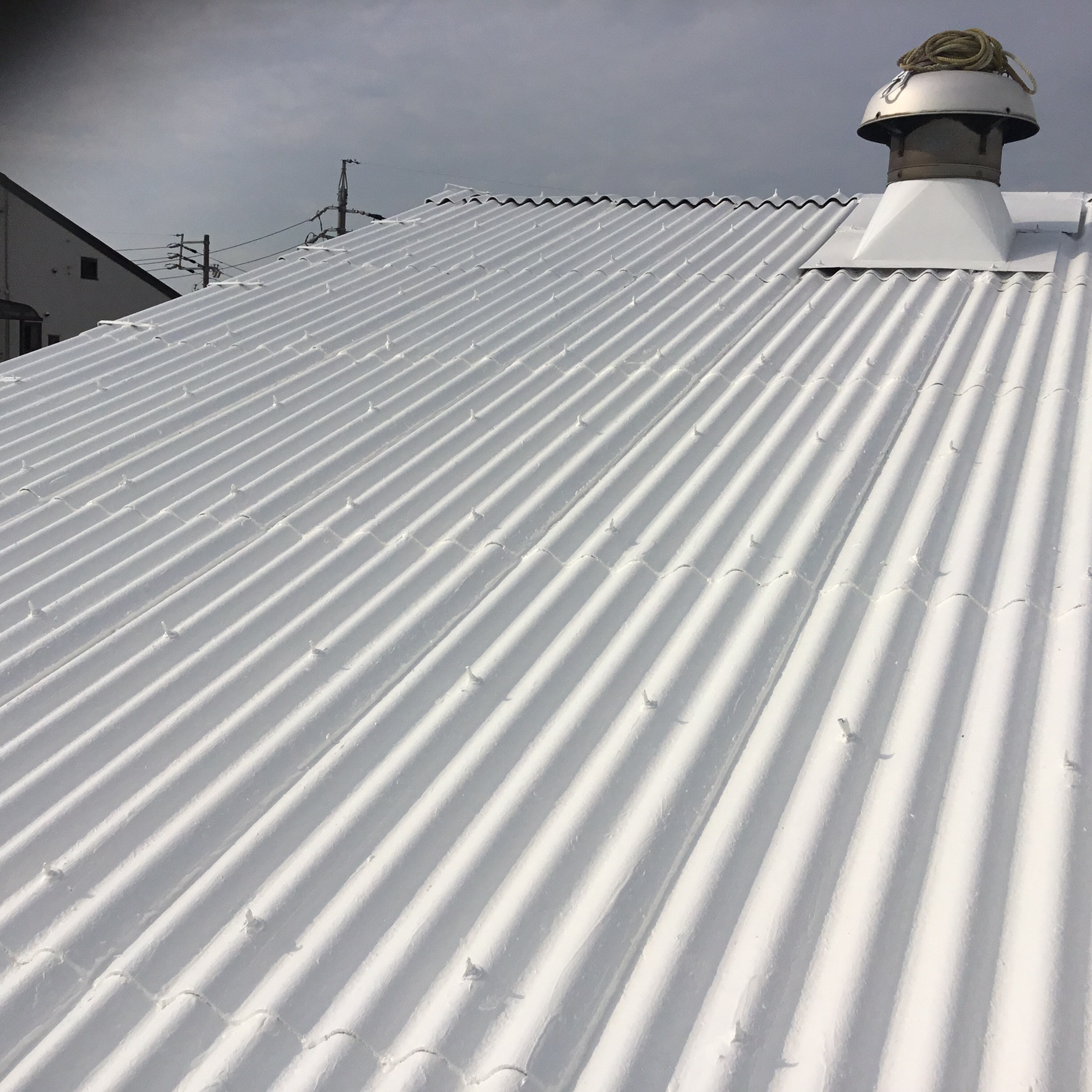 スレート屋根遮熱塗装2